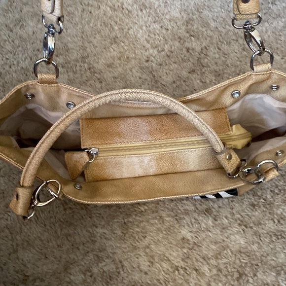 MULTI Animal Print Faux  Leather Tote Purse - Picture 5 of 12